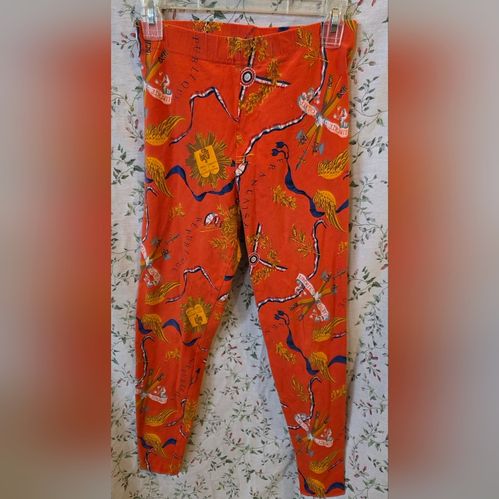 🏝️ Ladies' Leggings Orange Pattern From Germany